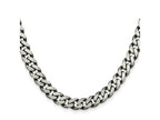 FJC Finejewelers 925 Sterling Silver Antiqued Curb Chain 26 Inches x 7.5 mm