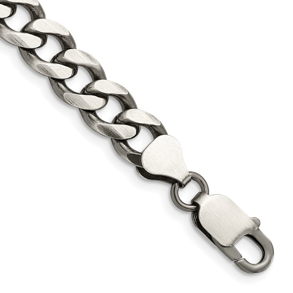 FJC Finejewelers 925 Sterling Silver Antiqued Curb Bracelet Chain 8 Inches x 7.5 mm