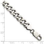 FJC Finejewelers 925 Sterling Silver Antiqued Curb Bracelet Chain 8 Inches x 7.5 mm