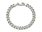 FJC Finejewelers 925 Sterling Silver Antiqued Curb Bracelet Chain 8 Inches x 7.5 mm