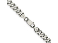 FJC Finejewelers 925 Sterling Silver Antiqued Curb Bracelet Chain 9 Inches x 7.5 mm