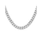 FJC Finejewelers 925 Sterling Silver Rhodium Plated Curb Chain 24 Inches x 7.5 mm