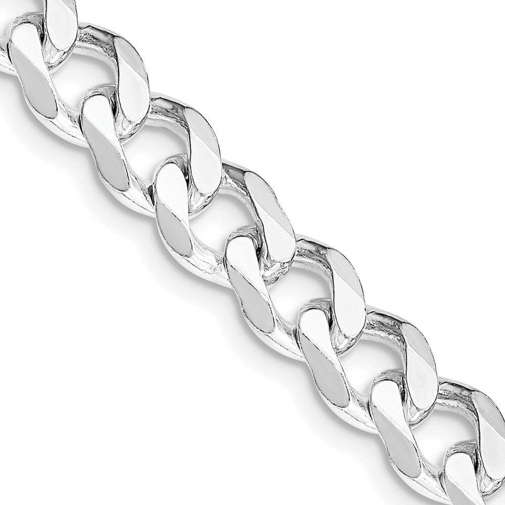 FJC Finejewelers 925 Sterling Silver Rhodium Plated Curb Chain 28 Inches x 7.5 mm