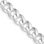 FJC Finejewelers 925 Sterling Silver Rhodium Plated Curb Chain 28 Inches x 7.5 mm