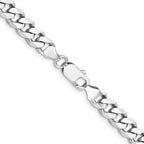 FJC Finejewelers 925 Sterling Silver Rhodium Plated Curb Bracelet Chain 8 Inches x 7.5 mm