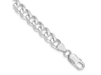 FJC Finejewelers 925 Sterling Silver Rhodium Plated Curb Bracelet Chain 8 Inches x 7.5 mm