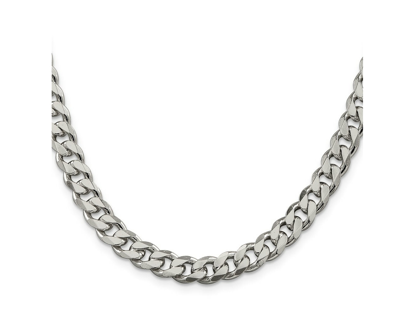 FJC Finejewelers 925 Sterling Silver Curb Chain 24 Inches x 8 mm