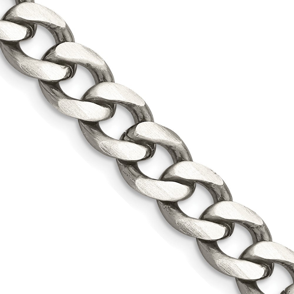 FJC Finejewelers 925 Sterling Silver Antiqued Curb Chain 22 Inches x 8 mm