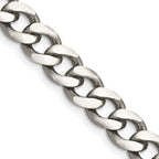 FJC Finejewelers 925 Sterling Silver Antiqued Curb Chain 26 Inches x 8 mm