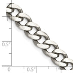 FJC Finejewelers 925 Sterling Silver Antiqued Curb Chain 26 Inches x 8 mm