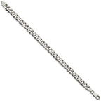 FJC Finejewelers 925 Sterling Silver Antiqued Curb Bracelet Chain 9 Inches x 8 mm