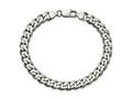 FJC Finejewelers 925 Sterling Silver Antiqued Curb Bracelet Chain 9 Inches x 8 mm