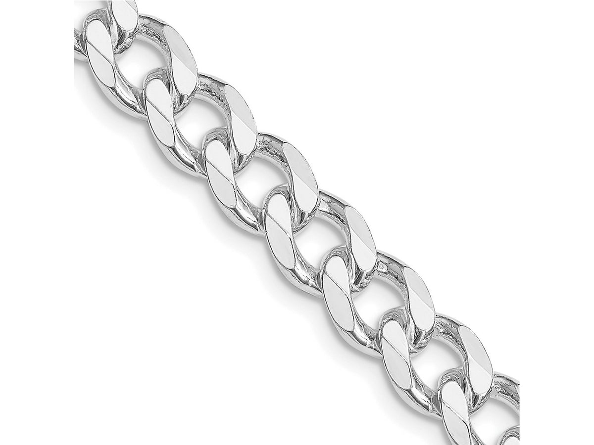 FJC Finejewelers 925 Sterling Silver Rhodium Plated Curb Bracelet Chain 9 Inches x 8 mm