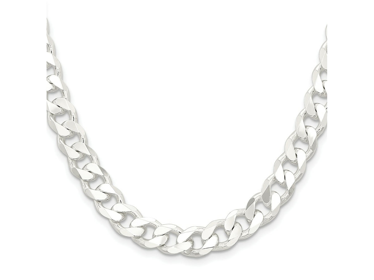 FJC Finejewelers 925 Sterling Silver Curb Chain 24 Inches x 9 mm