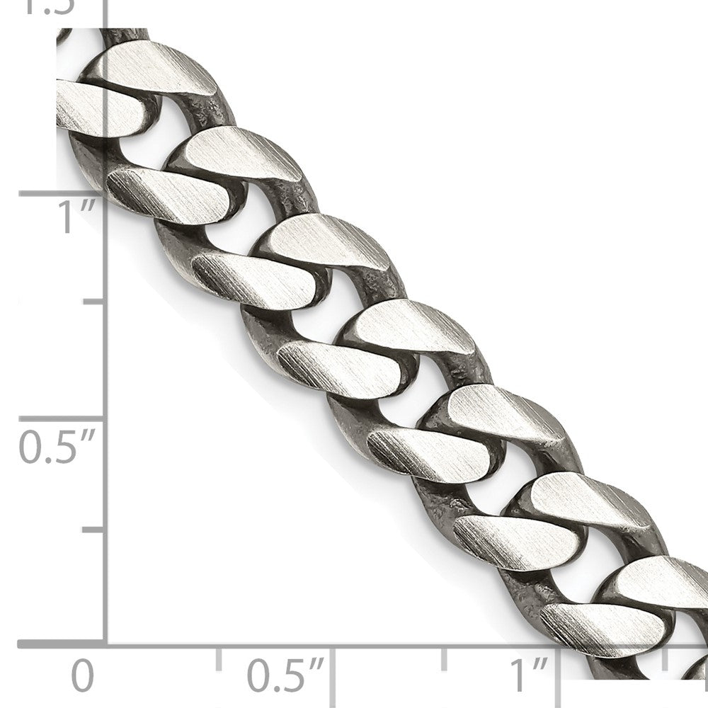 FJC Finejewelers 925 Sterling Silver Antiqued Curb Chain 20 Inches x 9 mm