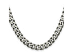 FJC Finejewelers 925 Sterling Silver Antiqued Curb Chain 20 Inches x 9 mm