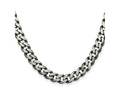 FJC Finejewelers 925 Sterling Silver Antiqued Curb Chain 24 Inches x 9 mm