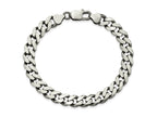 FJC Finejewelers 925 Sterling Silver Antiqued Curb Bracelet Chain 8 Inches x 9 mm