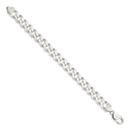 FJC Finejewelers 925 Sterling Silver Curb Bracelet Chain 8 Inches x 11 mm