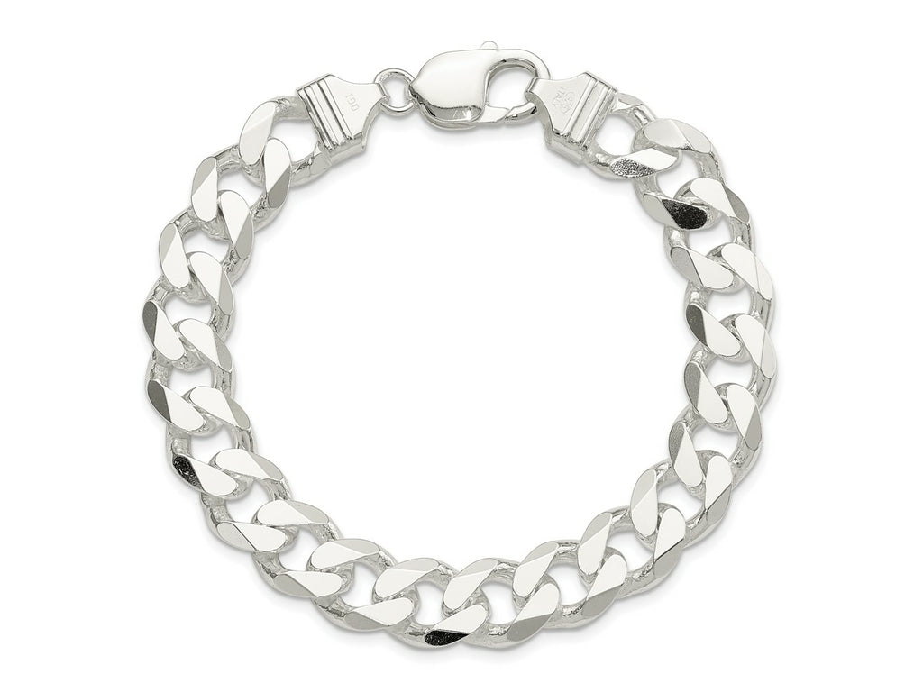 FJC Finejewelers 925 Sterling Silver Curb Bracelet Chain 8 Inches x 11 mm