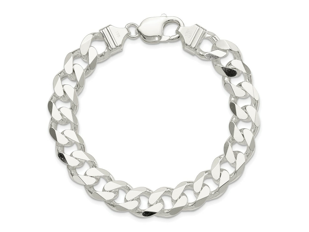 FJC Finejewelers 925 Sterling Silver Curb Bracelet Chain 8 Inches x 11 mm