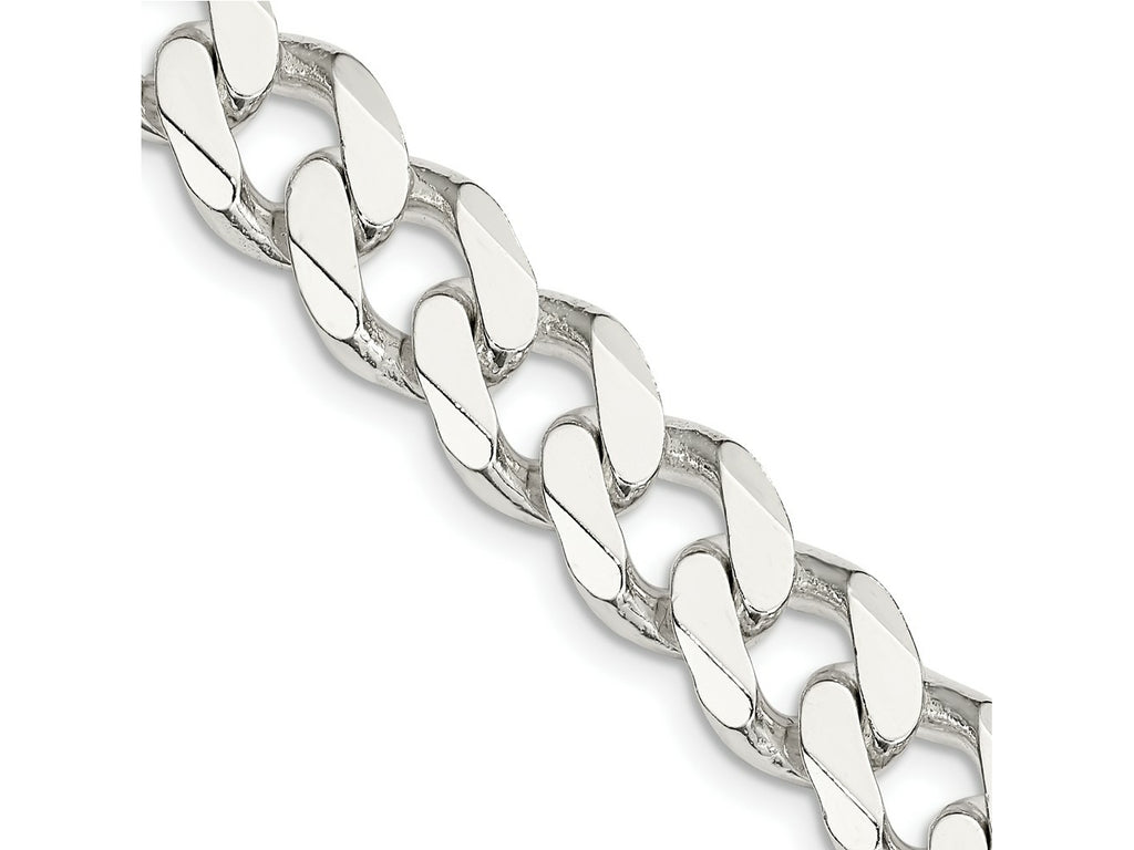 FJC Finejewelers 925 Sterling Silver Curb Bracelet Chain 9 Inches x 11 mm