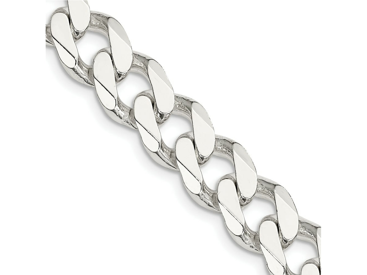 FJC Finejewelers 925 Sterling Silver Curb Bracelet Chain 9 Inches x 11 mm