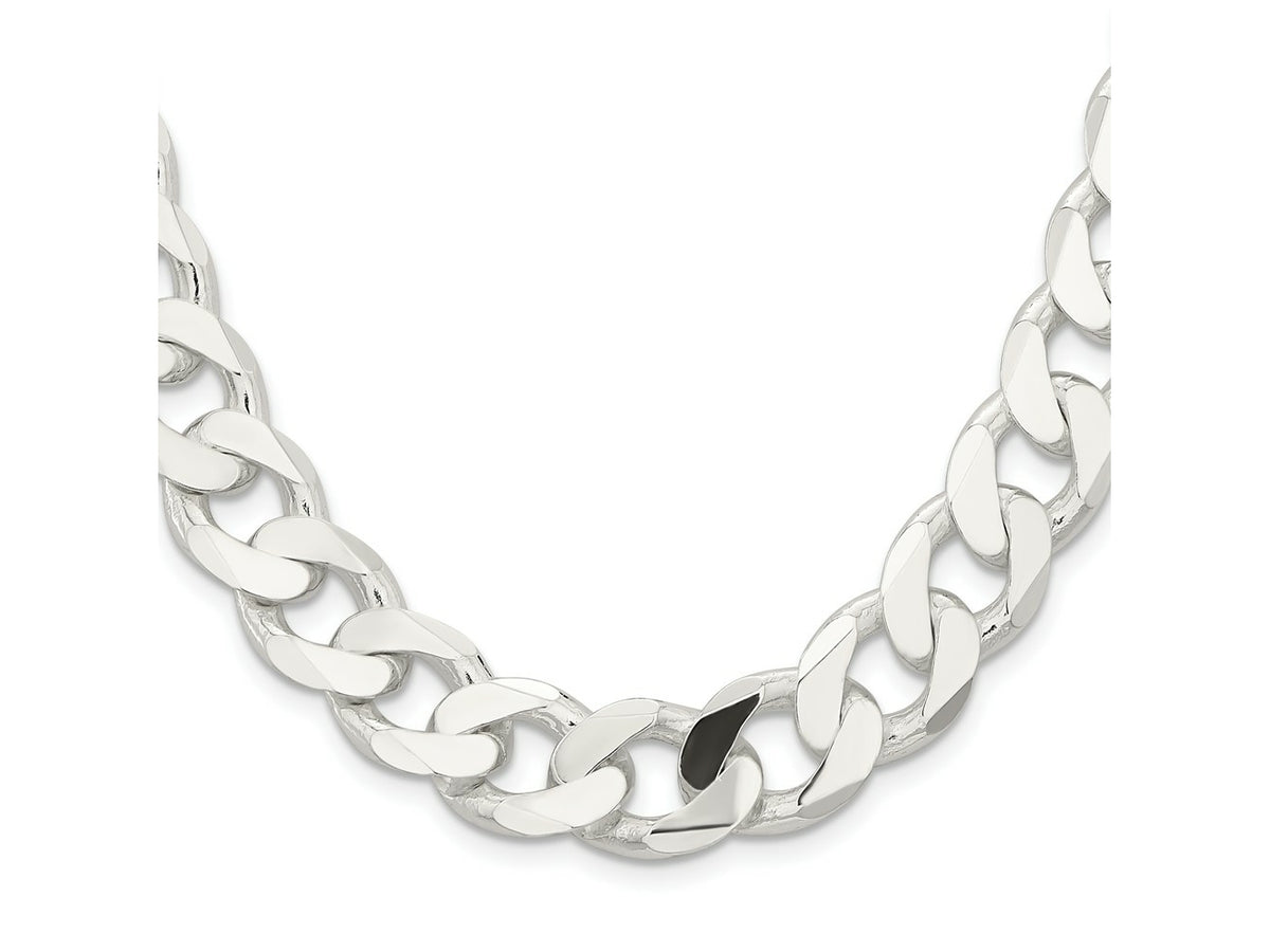 FJC Finejewelers 925 Sterling Silver Curb Chain 22 Inches x 15 mm