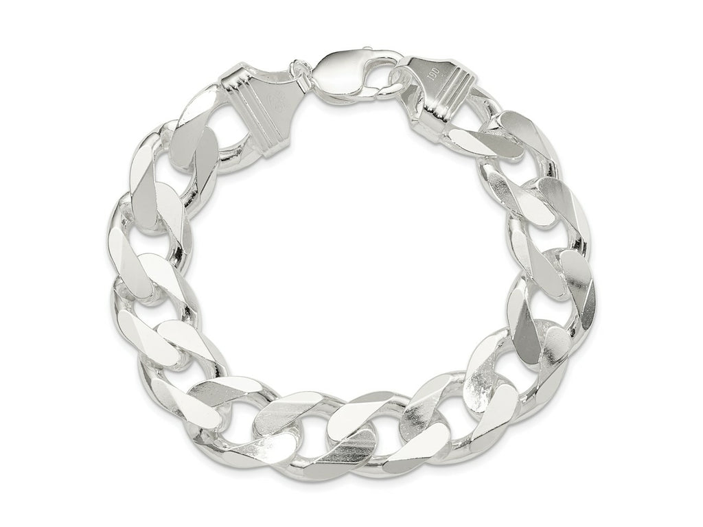 FJC Finejewelers 925 Sterling Silver Curb Bracelet Chain 8 Inches x 15 mm