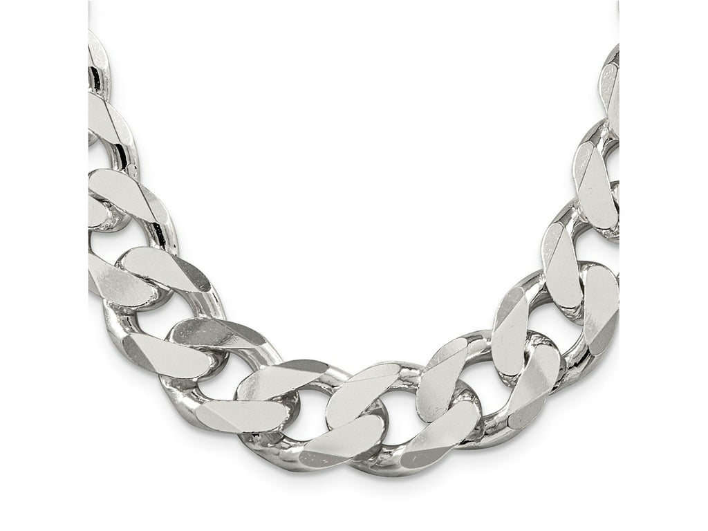 FJC Finejewelers 925 Sterling Silver Curb Chain 22 Inches x 16.25 mm