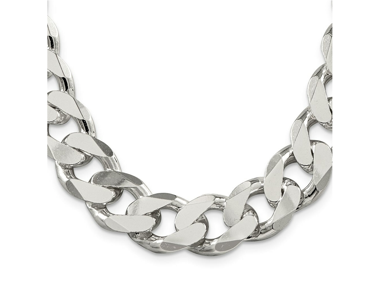 FJC Finejewelers 925 Sterling Silver Curb Chain 22 Inches x 16.25 mm