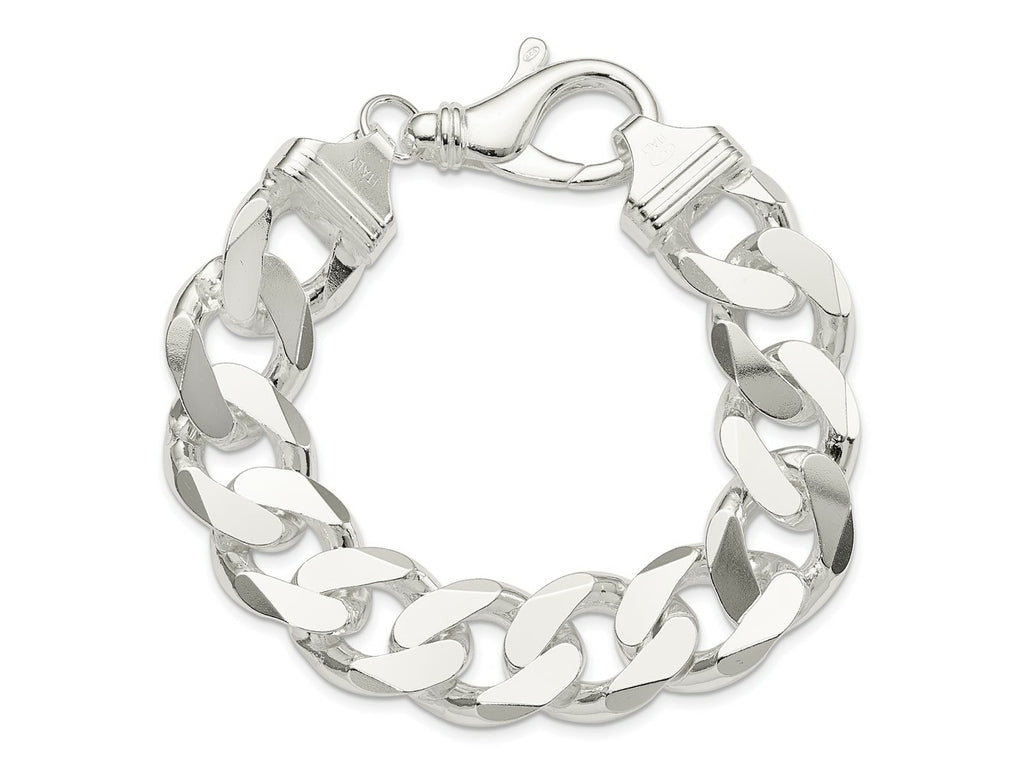 FJC Finejewelers 925 Sterling Silver Curb Bracelet Chain 8 Inches x 16.25 mm