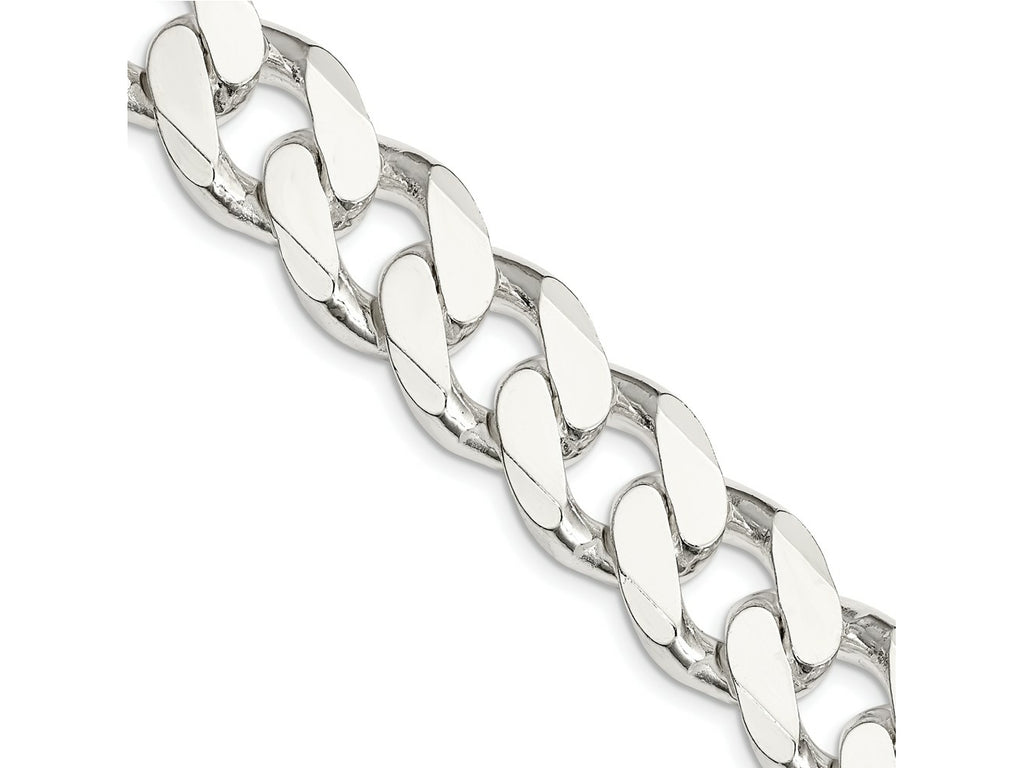 FJC Finejewelers 925 Sterling Silver Curb Bracelet Chain 9 Inches x 16.25 mm