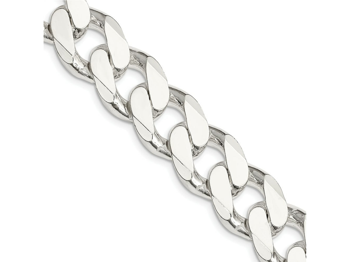 FJC Finejewelers 925 Sterling Silver Curb Bracelet Chain 9 Inches x 16.25 mm