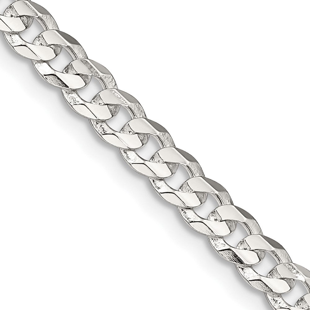 FJC Finejewelers 925 Sterling Silver Concave Beveled Curb Chain 26 Inches x 4.5 mm