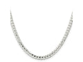 FJC Finejewelers 925 Sterling Silver Concave Beveled Curb Chain 26 Inches x 4.5 mm