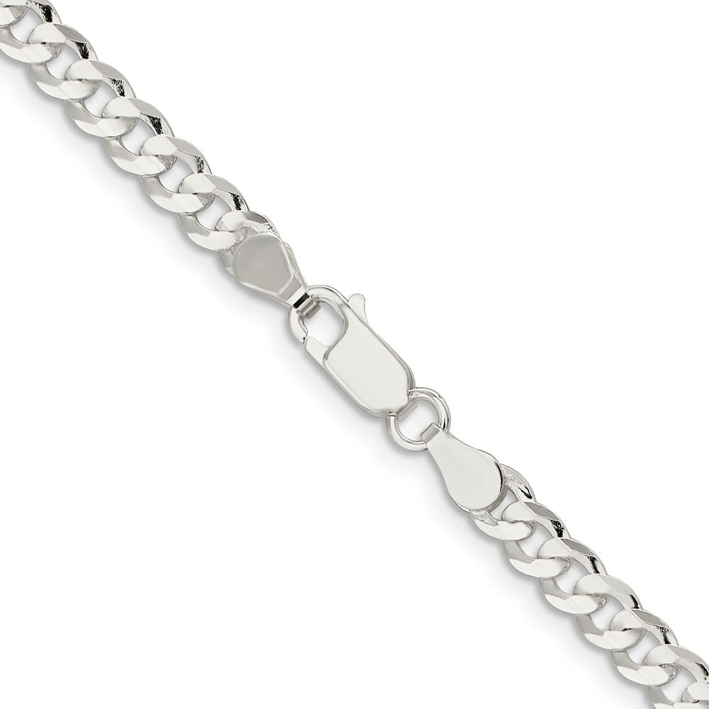 FJC Finejewelers 925 Sterling Silver Concave Beveled Curb Chain 30 Inches x 4.5 mm