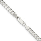 FJC Finejewelers 925 Sterling Silver Concave Beveled Curb Chain 30 Inches x 4.5 mm