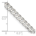 FJC Finejewelers 925 Sterling Silver Concave Beveled Curb Chain 30 Inches x 4.5 mm