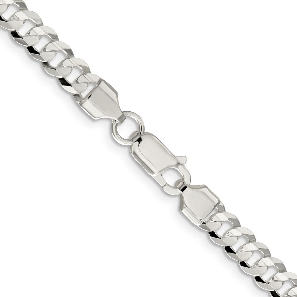 FJC Finejewelers 925 Sterling Silver Concave Beveled Curb Chain 26 Inches x 5.65 mm