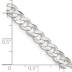 FJC Finejewelers 925 Sterling Silver Concave Beveled Curb Chain 26 Inches x 5.65 mm