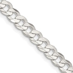 FJC Finejewelers 925 Sterling Silver Concave Beveled Curb Chain 30 Inches x 5.65 mm
