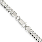 FJC Finejewelers 925 Sterling Silver Concave Beveled Curb Chain 30 Inches x 5.65 mm