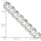 FJC Finejewelers 925 Sterling Silver Concave Beveled Curb Chain 26 Inches x 6.75 mm