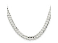 FJC Finejewelers 925 Sterling Silver Concave Beveled Curb Chain 26 Inches x 6.75 mm