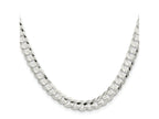 FJC Finejewelers 925 Sterling Silver Concave Beveled Curb Chain 26 Inches x 6.75 mm