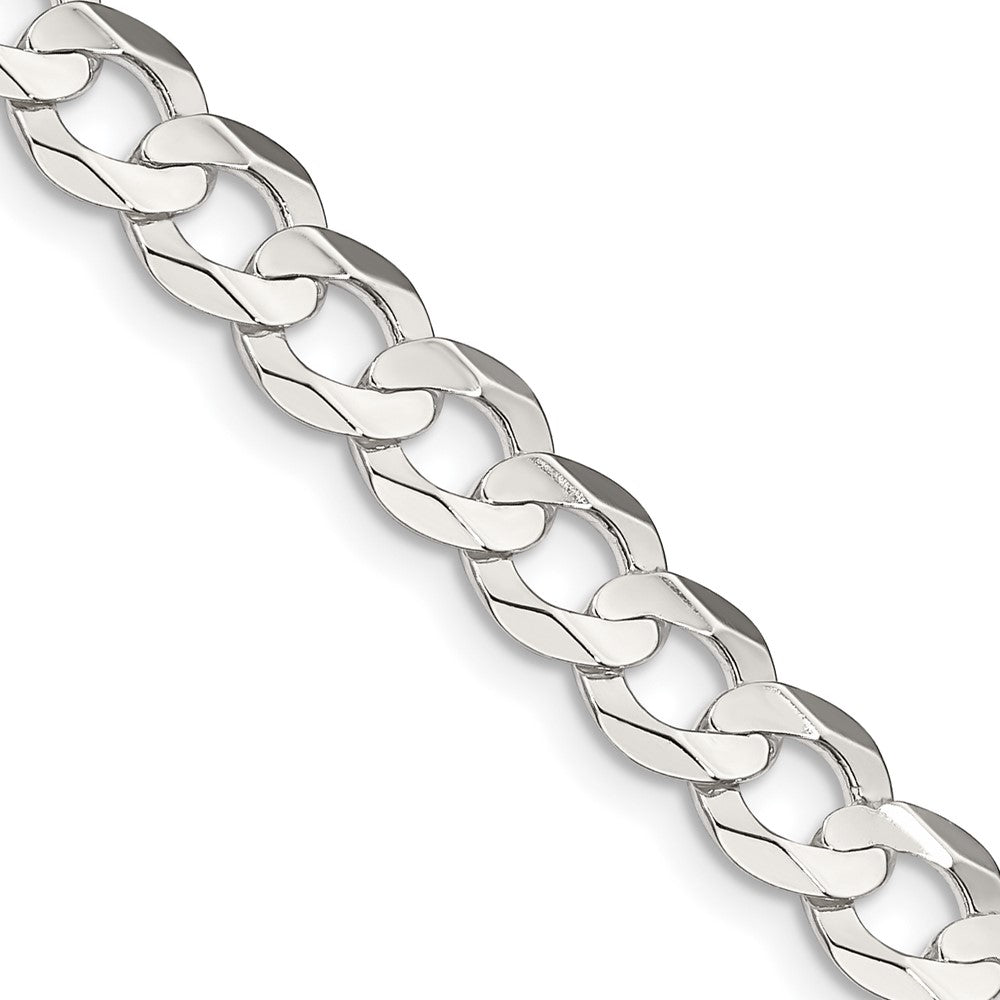 FJC Finejewelers 925 Sterling Silver Concave Beveled Curb Chain 30 Inches x 6.75 mm