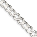 FJC Finejewelers 925 Sterling Silver Concave Beveled Curb Chain 30 Inches x 6.75 mm