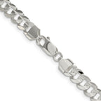 FJC Finejewelers 925 Sterling Silver Concave Beveled Curb Chain 30 Inches x 6.75 mm