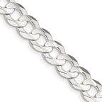 FJC Finejewelers 925 Sterling Silver Concave Beveled Curb Chain 26 Inches x 8 mm
